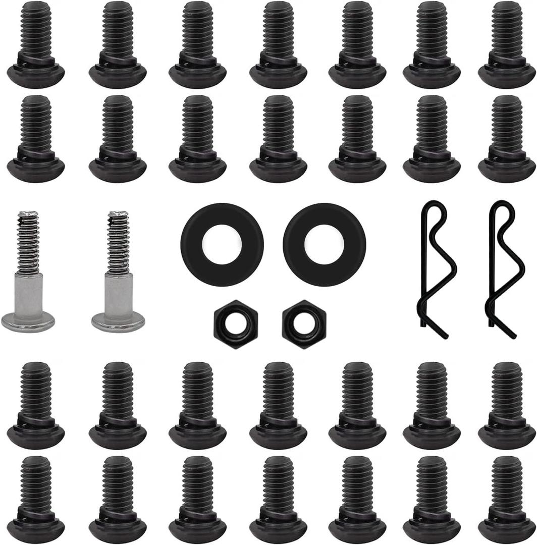 Replacement for Pit Boss 820D3-10514 Screw Hardware Kit, with Screw Sets, Nuts, Wheel Axle Pins, Wheel Cotter Pins, Wheel Washers