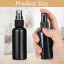 100 Pcs 2oz Black Spray Bottles, Fine Mist Refillable Travel Size Plastic Spritzers - Leak Proof Mini Mister for Cleaning, Hair, Essential Oils & Perfume