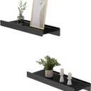 Danpoo Black Floating Shelves for Wall Metal Shelf Wall Mounted Shelves for Bathroom Wall Shelves,12 inch