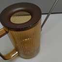 Small Watering Can Indoor Plants with Long Spout (1L, Amber Brown)