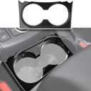 Compatible with Mazda CX-5 Accessories 2025 2024 2023 2022 2021 2020 2019 2018 2017 Car Center Console Cover Trim Armrest Gear Panel Cup Holder Frame -ABS Carbon Fiber Style