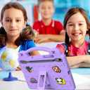 Kids Tablet Case for Samsung tab S10 Lite/S10 FE/S9 FE/S8, Built-in Kickstand and Handle Shockproof Cute Cover Compatible with Galaxy S9 11 inch (SM-X710/X716B/X718U) Purple