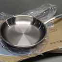 5-ply Stainless Steel Frying Pan 10inch, Full 5-Ply Clad Construction Professional Grade Pan, Brushed Finish, Induction Cooking Pan, Oven Safe, Dishwasher Safe