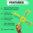 Kids Beach Toys Boomerang - Ultimate Beach Boomerangs for Beaches - Fun Easter Basket Stuffers for Boys & Girls - Playdates Sand Toys Soft Colorful Designs & Tons Of Fun Toy Easter Gifts For Kids (Yellow)