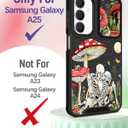 for Samsung Galaxy A25 5G Phone Case - [2in1] Women Cute Girls Phone Cover Skull Skeleton Cool Design Camera Cover Compatible with MagSafe Ring Holder Stand for Samsung A25 5G Cases 6.5