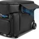 Protective Cover Compatible with DELTA Pro & Extra Battery, Waterproof Dustproof Storage Case with Top Compartment, Transparent Window & Adjustable Strap for Outdoor Indoor Use