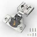 Furniware 20 Pack 1/2 Inch Overlay Soft Close Hinges for Face Frame Cabinet, Speed Control 4D Adjustment, Stainless Steel Kitchen Cabinet Hardware, 105 Open Concealed Self Closing Hinges