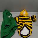 2 Pcs Dog Halloween Costume Frog Coat Hoodies Bee Outfits Warm Winter Clothes for French Bulldog Chihuahua Puppy Cat Kitten Pet Accessories(M)