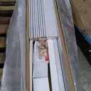 Fredbeck 60x84 inch White Barn Door with 10FT Sliding Door Hardware Kit Included & Handle,MDF,Solid PVC Surface,DIY Assembly,5-Panel