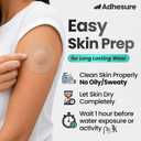 Adhesive Patches for Dexcom G7 & Stelo CGM - Waterproof & Sweatproof Over Patches - Overpatches for Continuous Glucose Monitor Sensor Protection, Tan - 40 Patches