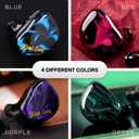 Linsoul Kiwi Ears Cadenza 10mm Beryllium Dynamic Driver IEM 3D Printed with Detachable Interchangeable Plug 0.78 2pin 3.5mm IEM Cable for Musician Audiophile (Blue)