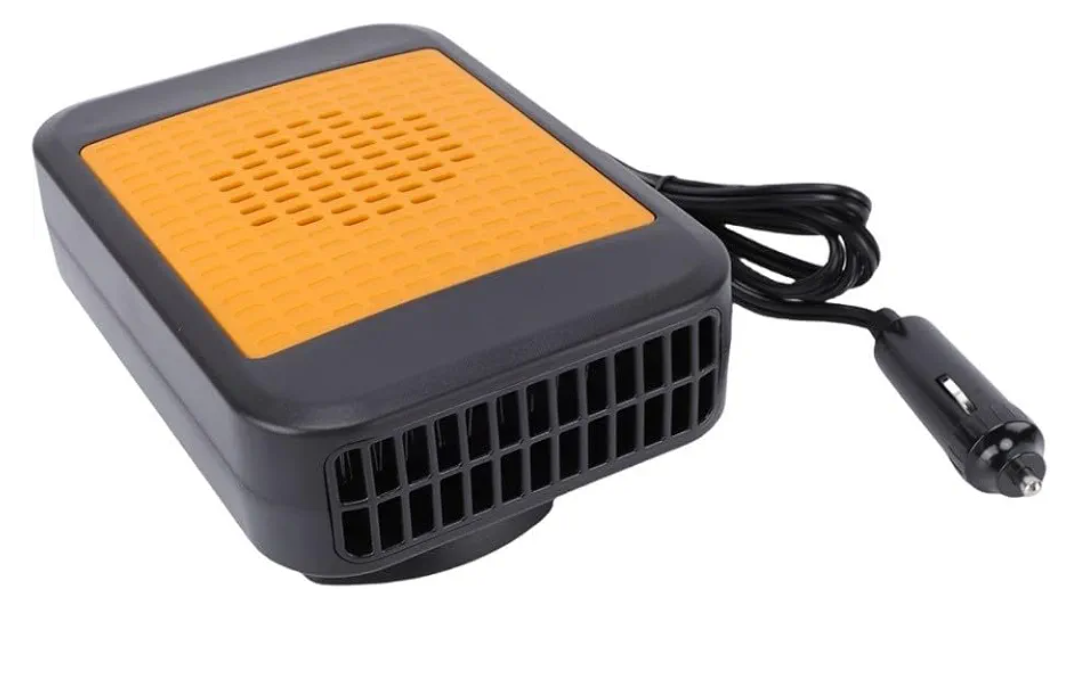 Portable Car Heater 200W for Windshield Defrost and Defogging, Heater with 150cm Cord and Omnidirectional Rotation, Compatible with Cars SUVs RVs(orange)