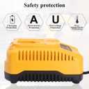 DC9310 Fast Charger Replace for DEWALT 18 Volts Battery Charger DW9116 Compatible with Dewalt 7.2V-18V NiCD/NiMH Battery DC9098 DC9096 DC9091 DE9057 DW9072(Not for Lithium Battery)