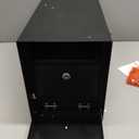 Ilyapa Locking Mailbox with Lock and Key Modern Mailboxes for Outside Post Mount - Black Exterior Powder Coated Steel Heavy Duty Welded Mailbox