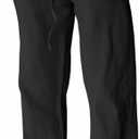 PIDOGYM Mens Cotton Linen Pants, Summer Beach Pants Casual Loose Fit with Elastic Waist Drawstring (Black, S)
