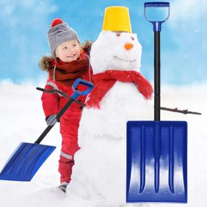 Kids Snow Shovel for Child Age 3-12 Years Old, Plastic Small Snow Shovels with Lightweight Handle, Sturdy 31" Snow Shovel for Kids Boys Girls Snow Fun - Blue