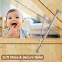 2 Pack Soft Close Toy Box Hinges for Heavy Curved, Round, Arched and Flat Lids - HBL' 150N Gas Strut Spring Safety Hinges to Slow Down and Slow Close, Also Works for Flat Lids.