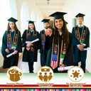3 x Berlune Graduation Stole Sash Class of 2026 Mixed Flag Grade Sash 72 Inch Our Lady of Guadalupe Honor Stole for Graduation