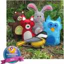 CraftLab Woodland Animals Kids Sewing Kit, Educational Beginner Arts & Crafts Gift for Boys and Girls Ages 7 to 13 DIY Learn to Sew Embroidery