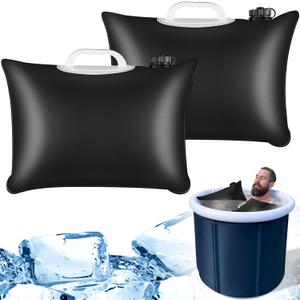 XANGNIER 2 Pack Reusable Extra Large Ice Bath Bags,Upgraded Large Capacity Bathtub Freezer Anti-Breakage Water Bag,Cold Plunge Accessories,Ice Bath Tub Accessories at Home,26L