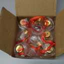 Joiedomi 9 Pcs Christmas Boozeball Ornaments Set, Xmas 1.7 oz Clear Fillable Ball, Tree Hanging Decorations for Christmas Holiday Indoor and Outdoor Decorations