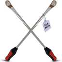 2 Pack 14.5" Tire Spoons Changing Tire Lever Tire Iron Bar Set Tire Repair Tool Kit Tire Changer Remove Tyre Heavy Duty Metal Steel for Motorcycle Bike Scooter Bicycle Mower Dirtbike 14.5 inch long