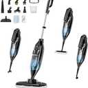 12-in-1 Steam Mop with Detachable Handheld Steam Cleaner for Hardwood Floors, Clothes,Windows,Tiles,Furniture,Carpet, MultiPurpose Steamer with Washable Microfiber Pads, 550ml and 2 Adjustable Levels