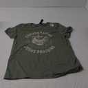 Chicken Raising & Jesus Praising Retro Farm T-Shirt, M, Olive Green