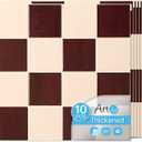 Art3d 10-Pack Heavy-Duty Peel and Stick Backsplash, 12x12 Inch Self-Adhesive Wall Tile Stick on Kitchen Countertop, Red-Brown & Warm White