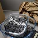 Ninja Crispi 4-in-1 Portable Glass Air Fryer Cooking System, 1500W, 4QT & 6-Cup TempWare Glass Containers with Storage Lids, Microwave, Freezer & Dishwasher Safe, Cyberspace Gray, FN101GY (Navy)