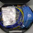 Snow-Chains Auto Fixing 1 Min Quick Fit Easy Installation Tire-Chains, Portable Reusable Universal Emergency Tire Traction Chain for Passenger Car, Pickup Trucks and SUV - Set of 2 (HKN-160)