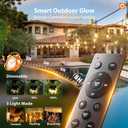 addlon 100FT Outdoor String Lights with Remote Dimmable Patio Lights Waterproof Shatterproof Edison Bulb for Outside Backyard Porch Garden Bistro Pergola Party Decor, Warm Ambience Lighting