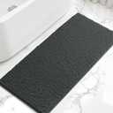 SUBRTEX Bathroom Rugs, 24" x 55" Chenille Bath Rug Soft Short Plush Bath Mat Soft Shower Mat Water Absorbent Shower Mat Quick Dry Machine Washable, Gray (Grey)