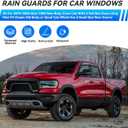 4pcs Smoke Tint Sun Rain Guard Vent Window Visors Compatible with 2019-2024 Ram 1500 New Body Crew Cab with 4 Full Size Doors, Outside Mount Tape On Style Acrylic Set of 4 Front+Rear