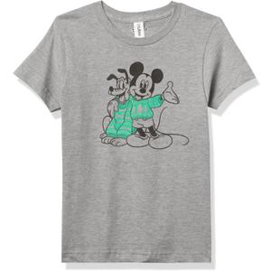Disney Characters Sweater Pals Boy's Heather Crew Tee, Small