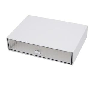 JIAFUJIN Desk Drawer Organizer, Stackable Plastic Storage Drawer, Grocery Organizer For Stationery/Office Supplies (White, 1 Compartment) 

	6.5"D x 9.06"W x 1.97"H