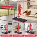 Portable Walking Pad Treadmill with Incline and Handle Bar for Home