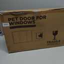 Sliding Cat Door for Window, Fits 22"-28.5" Width Window, 1-Min Install | Aluminum Frame + HD Glass | Weatherproof Design | Magnetic Closure Window Cat Door Insert, Adjustable Pet Door Window for Cats