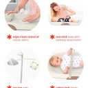 Skip Hop Baby Changing Pad Nursery Style Wipe-Clean Contoured with Cushioned Foam, Non-Skid Base, Built-in Safety Belt & Tuck-Away Toy Bar, Oat
