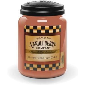 Candleberry Candles | Honey Pecan Rum Cake | Strong Fragrances for Home | Hand Poured in The USA | Highly Scented & Long Lasting | Large Jar