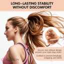 2 x 30 Pcs Light Blonde Thick Hair Ties, 2.4 Inch Large Seamless Cotton Hairties Bands No Damage Non Slip, Soft Stretchy Strong Ponytail Holders Accessories