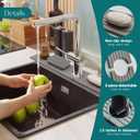 eormoe Kitchen Faucet Absorbent Mat - Diatomaceous Earth Splash Guard for Sink Faucet, Aesthetic Water Absorbing Stone Tray in The Modern Home [Grey, 23.6" x 3.9"]