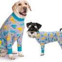 Dog Recovery Suit After Surgery Female Male, Medium Large Dog Neuter Shirt Cone Alternatives Prevent Licking Surgical Onesies (Dinosaur, XL) (X-Large, Dinosaur)