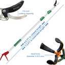 2-in-1 Fruit Picker with Tree Trimmer Pole Garden Tool, 4.6-7.2FT