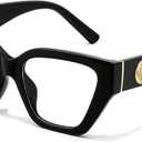 FEISEDY Women Cat Eye Blue Light Blocking Glasses Trendy Cateye Design for Daily Wear B0350