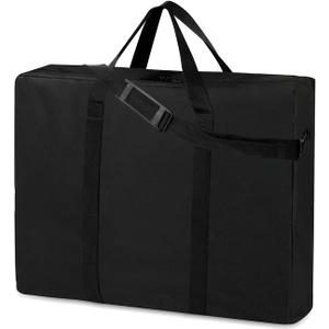 SIRUITON Folding Table Storage Bag, Portable 600D WaterProof Carry Bag for Folding Picnic/Camp Tables with Reinforcing Plate & Shoulder Strap, 24" D x 24" W x4.5 H Fits 4FT Folding Tablesbag only