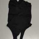 BRABIC Bodysuit Shapewear for Women Tummy Control Panties Seamless Sleeveless Tops V-Neck Camisole Jumpsuit(Black Thong, Medium/ Large)