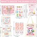 2 x Easter Basket for Teen Girls,Adult Easter Basket Stuffers Essentials for Women with Bunny Mug Tote Bag Socks Gifts for Women Teen Girls.