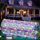 184FT 1000LED Rope Lights Outdoor, Outside LED Rope Lights Plug in String Lights Waterproof 8 Modes Clear Tube Lights for RV Camping Pool Patio Garden Christmas Tree Holiday Decoration(Multi Color)