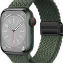Nylon Sport Loop Watch Bands Compatible with Apple Watch Band Ultra 2 1 49mm 45mm 44mm 42mm 41mm 40mm 38mm, Soft Braided Woven Magnetic Clasp Strap for iWatch Series 10/9/8/7/6/5/4/3/SE,Women Men